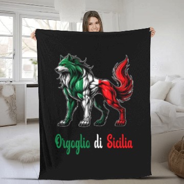 Discover The pride of Sicily Italy flag Fleece Blankets