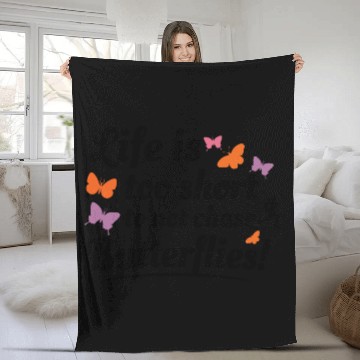 Discover Butterfly Butterflies Insect Collector Entomology Fleece Blankets