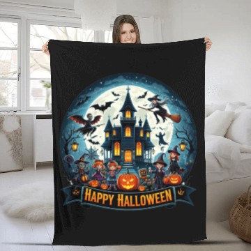Discover Happy halloween Fleece Blankets