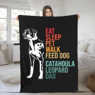 Discover Funny Dog Owner Humor Catahoula Leopard Dog Fleece Blankets