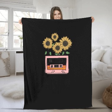 Discover Blooming To The Old School Beat Fleece Blankets