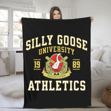 Discover Silly Goose University Athletics Funny Goose Sport Fleece Blankets