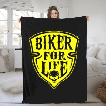 Discover Biker For Life Shield LIKE US ON FACEBOOK # Fleece Blankets