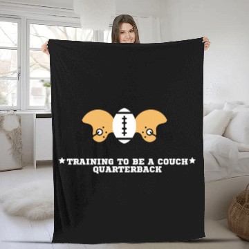 Discover Training to Be a Couch Quarterback Fleece Blankets