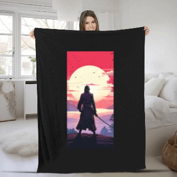 Discover Anime traditional japanese samurai Fleece Blankets