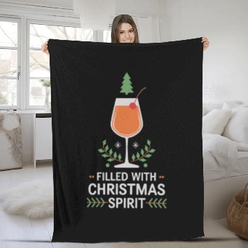 Discover Filled With Christmas Spirit Cheerful Holiday Fleece Blankets