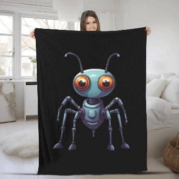 Discover Robot Ant Fleece Blankets