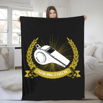 Discover Sailing Coach Sailor Funny Sailboat Humor Sayings Fleece Blankets