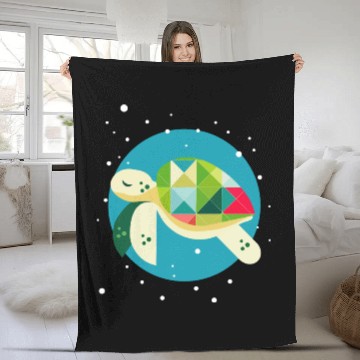 Discover cute turtle - creative underwater world Fleece Blankets