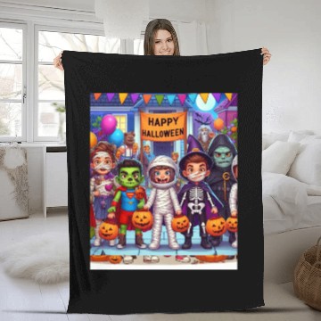 Discover Happy Halloween Fleece Blankets