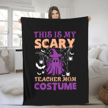Discover Scary Teacher Halloween Fleece Blankets Sublimation Designs