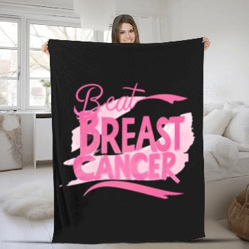 Discover Beat Breast Cancer, Together We Fight Breast Cance Fleece Blankets
