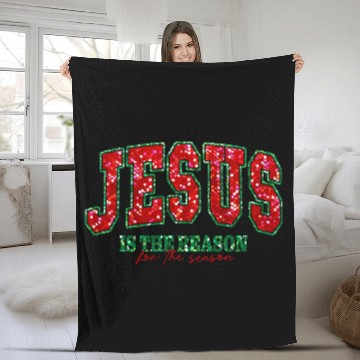 Discover Jesus is the reason for the season Fleece Blankets