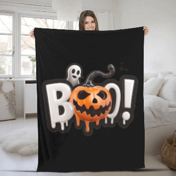 Discover Halloween Pumpkin Time Fleece Blankets