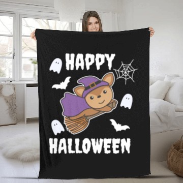 Discover Deer Happy Halloween Witch Kids Witches Costume Fleece Blankets