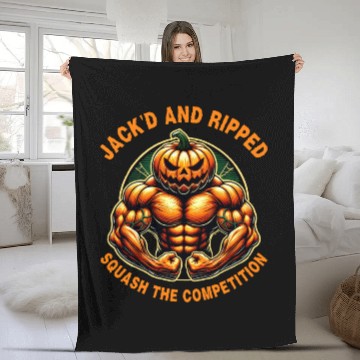 Discover Jack'd and Ripped (Orange Edition) Fleece Blankets