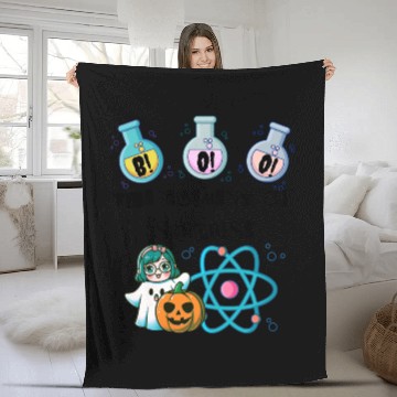Discover Chemistry Boo The Element Of Surprise Chemist Hall Fleece Blankets