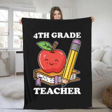 Discover 4th Grade Teacher Back to School Fleece Blankets