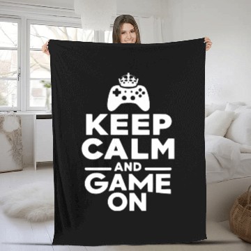 Discover Keep Calm and Game On Fleece Blankets