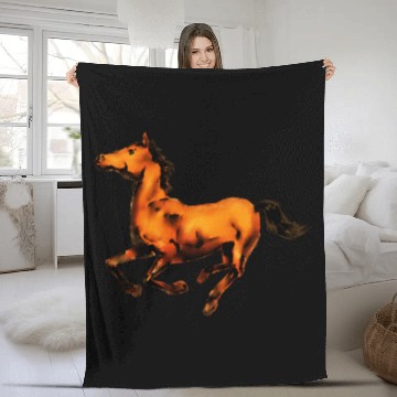 Discover Running Horse Fleece Blankets