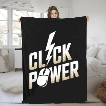 Discover Click Power Cyber Monday Shopping Force Fleece Blankets