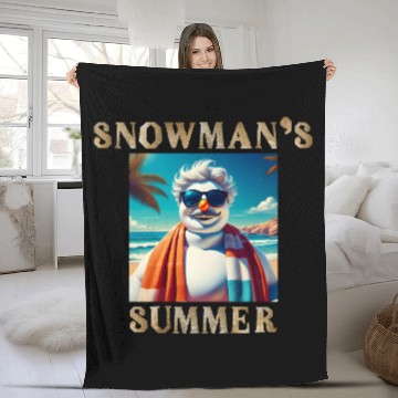 Discover Chillin' Snowman: A Summer Surprise Fleece Blankets