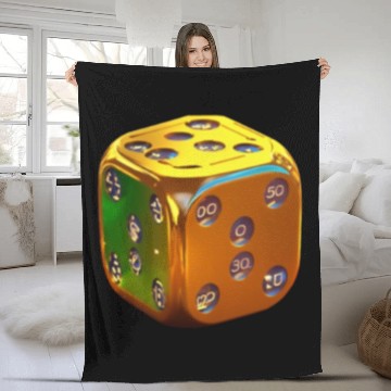 Discover Dice Game Boy Casino 3D Art Fleece Blankets