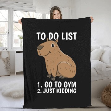 Discover Capybara Procrastination Fleece Blankets