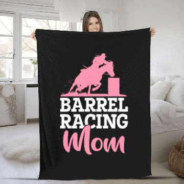 Discover Barrel Racer Rodeo Horse Barrel Racing Mom Fleece Blankets