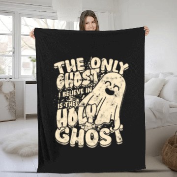 Discover The Only Ghost I Believe In - Christian Fleece Blankets
