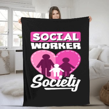 Discover Social Worker Society Heart Family Fleece Blankets