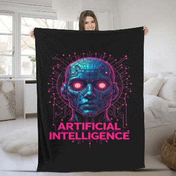 Discover AI Artificial Intelligence Fleece Blankets