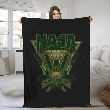 Discover Military unit logo "NAGA" Fleece Blankets