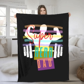 Discover SUPER HERO DAD Fleece Blankets