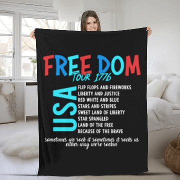 Discover USA Free Dom tour 1776 Fleece Blankets