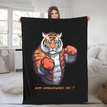 Discover tiger boxer, Don`t challenge me Fleece Blankets
