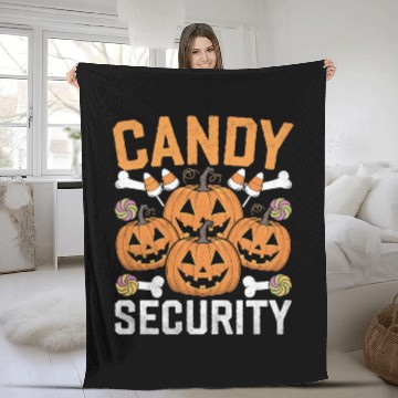 Discover Candy Security Halloween Design Fleece Blankets
