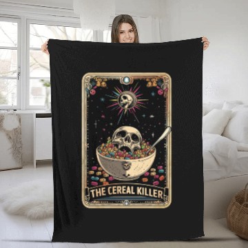 Discover Cereal Killer Tarot Card Horror Movies True Crime Fleece Blankets