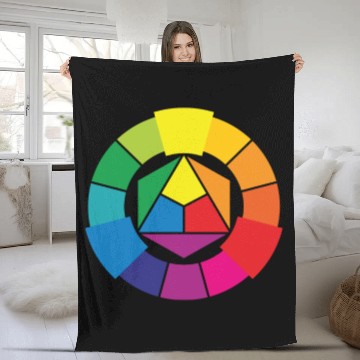 Discover Color Wheel Artist Creative Colors Art Fleece Blankets