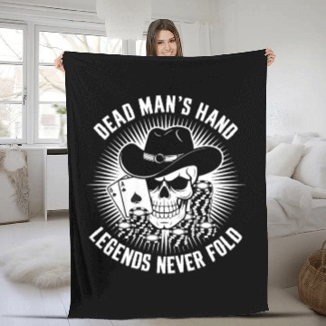 Discover Texas Hold'em Dead Man's Hand Poker Apparel Fleece Blankets