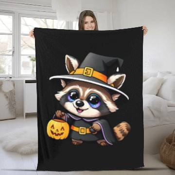 Discover Witchy Raccoon Fleece Blankets