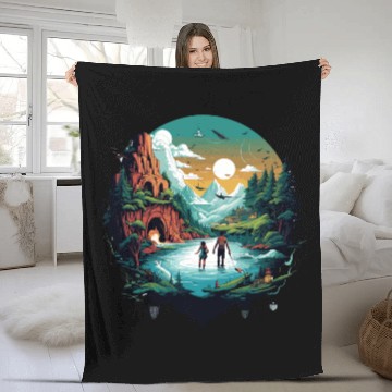 Discover action adventure Fleece Blankets