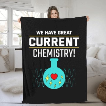 Discover Electrician Valentine: Great Current Chemistry Fleece Blankets