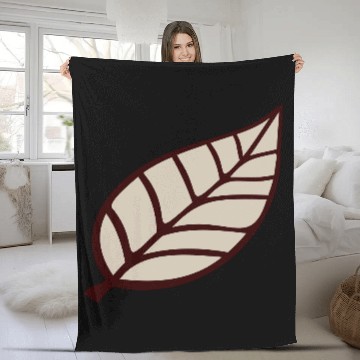 Discover Small Pretty Leaf Brown Autumn Eco Tree Cool Leaf Fleece Blankets