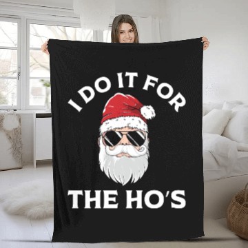Discover I Do It For the Ho's (Funny Christmas Santa) Fleece Blankets