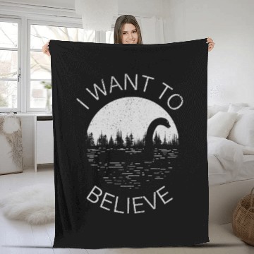 Discover I Want To Believe -Nessie Fleece Blankets
