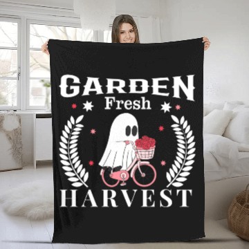 Discover Garden Fresh Harvest, Flowers Harvest Design Fleece Blankets