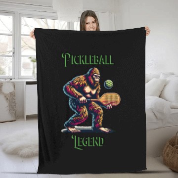 Discover Pickleball Legend | Bigfoot Playing Fleece Blankets