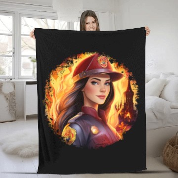 Discover Princesses Firefighter Fleece Blankets