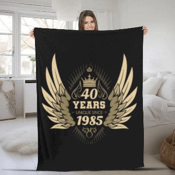 Discover Unique since 1985 40th Birthday Fleece Blankets